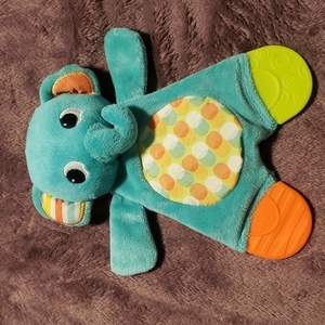 BRIGHT STARTS TEETHER‎ CRINKLE TUMMY AQUA ELEPHANT